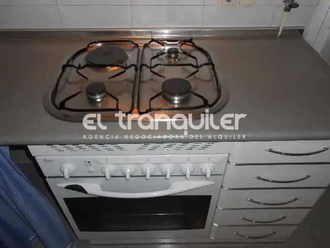 Kitchen of Flat for rent in Madrid  with Air Conditioner, Parquet flooring and Swimming Pool