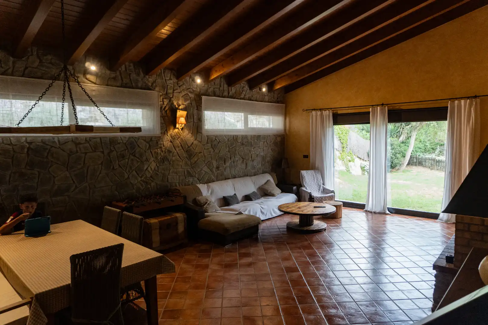 Wohnzimmer von Haus oder Chalet zur Miete in Vallgorguina mit Heizung, Privatgarten und Parkett
