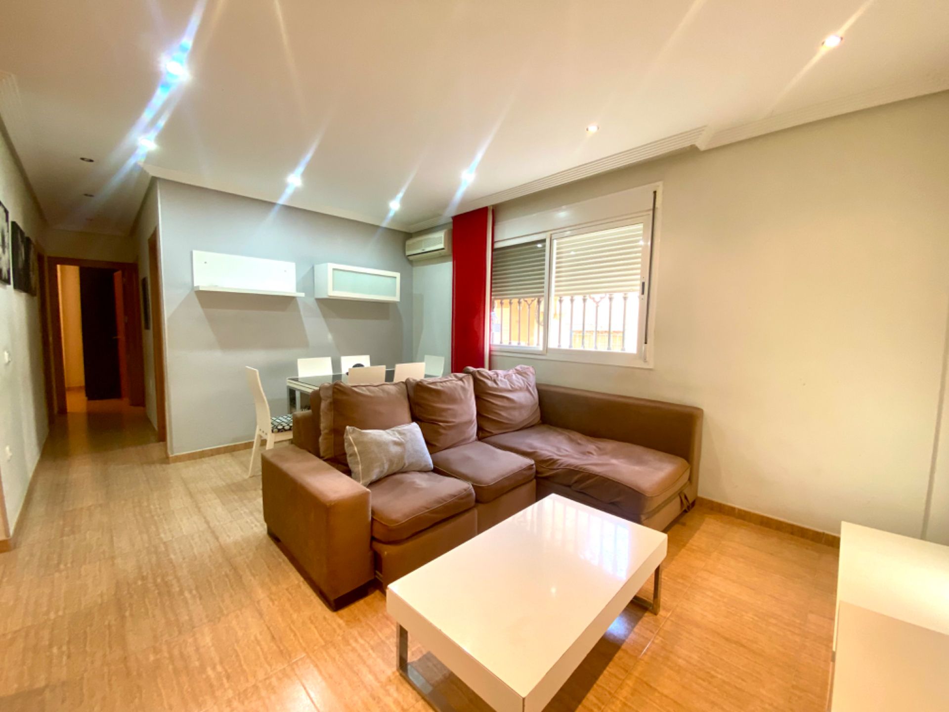 Living room of Flat for sale in  Almería Capital  with Air Conditioner and Furnished