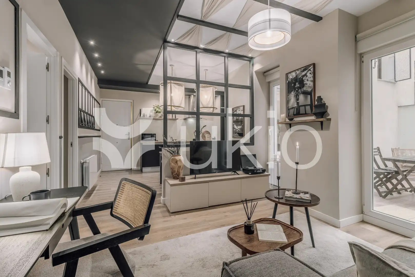 Wohnzimmer von Wohnungen zur Miete in Madrid mit Klimaanlage, Heizung und Terrasse