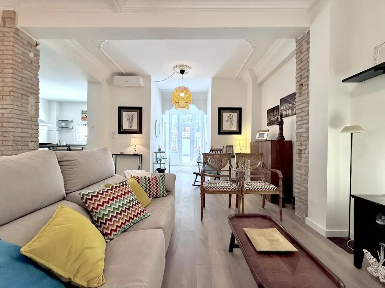 Sala de estar de Piso de alquiler en Valencia con Terraza y Amueblado
