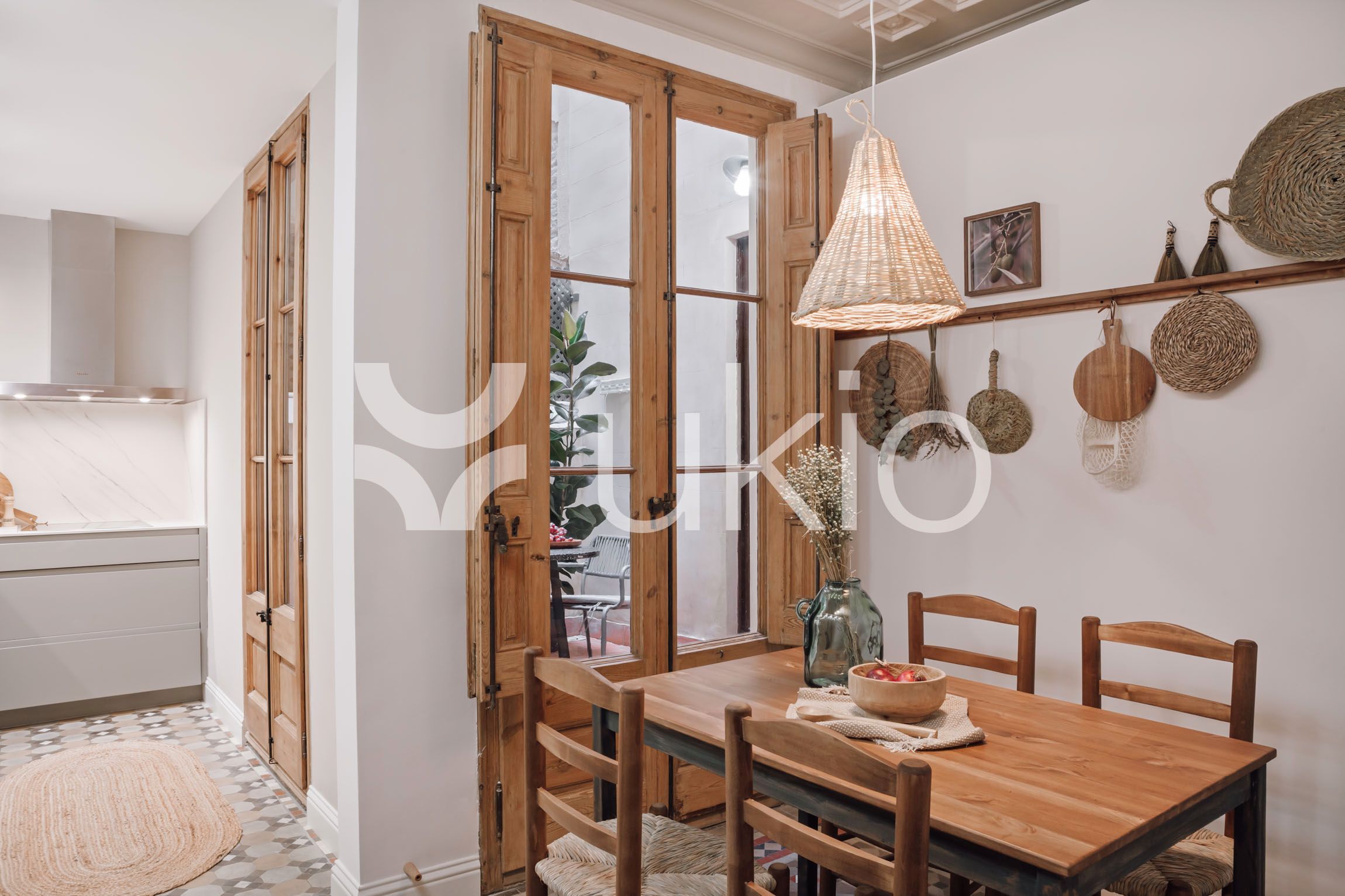Kitchen of Apartments for rent in  Barcelona Capital  with Air Conditioner, Terrace and Furnished