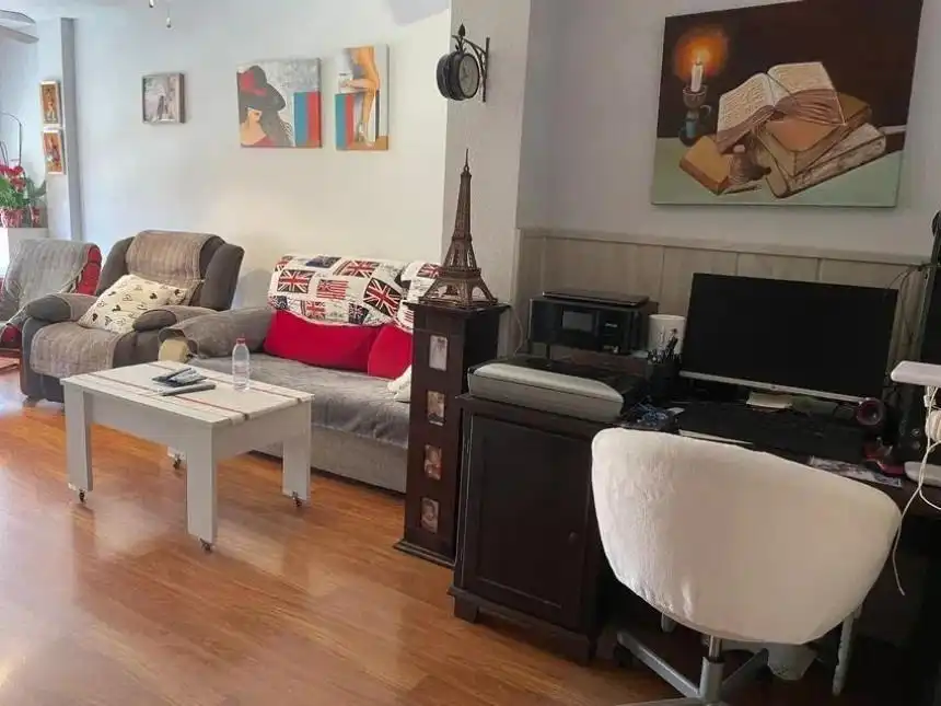 Living room of Flat for sale in Alicante / Alacant  with Air Conditioner, Parquet flooring and Terrace