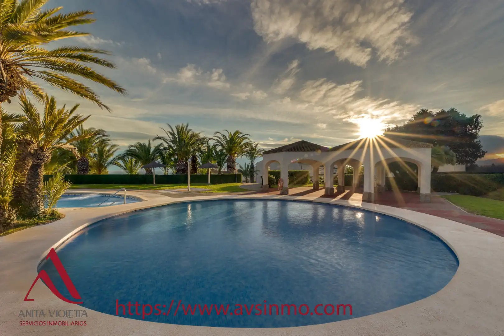 Swimming pool of Detached homes for rent in Santa Pola  with Air Conditioner, Terrace and Furnished