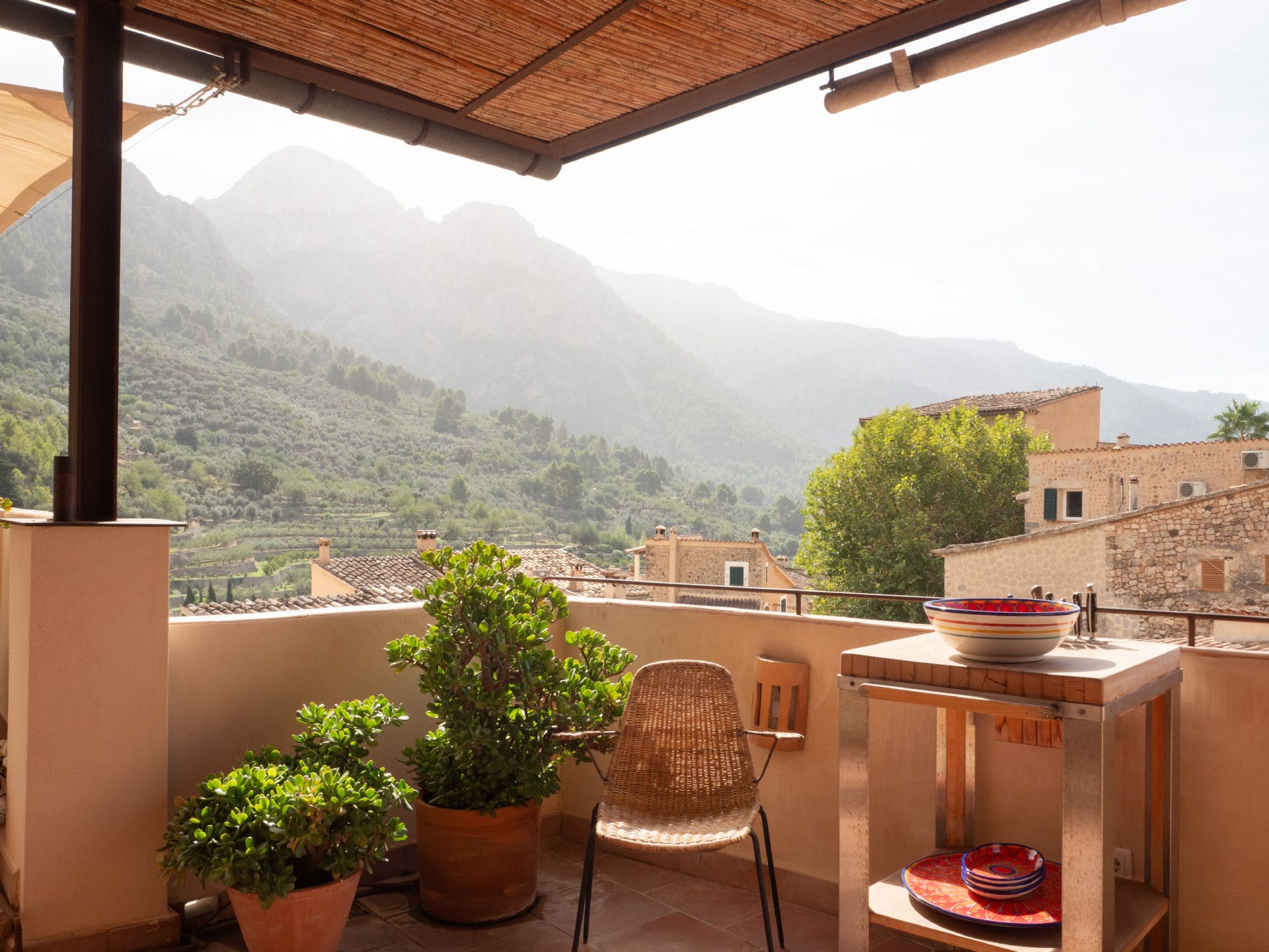 Terrace of Single-family semi-detached for sale in Fornalutx  with Air Conditioner, Heating and Private garden