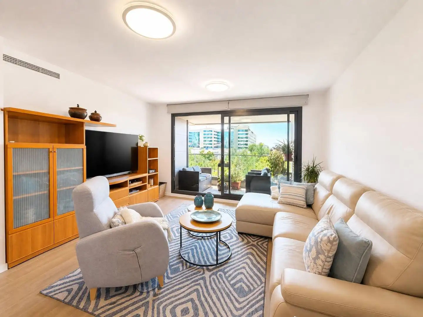 Wohnzimmer von Wohnung zum Verkauf in Valencia mit Klimaanlage, Terrasse und Abstellraum