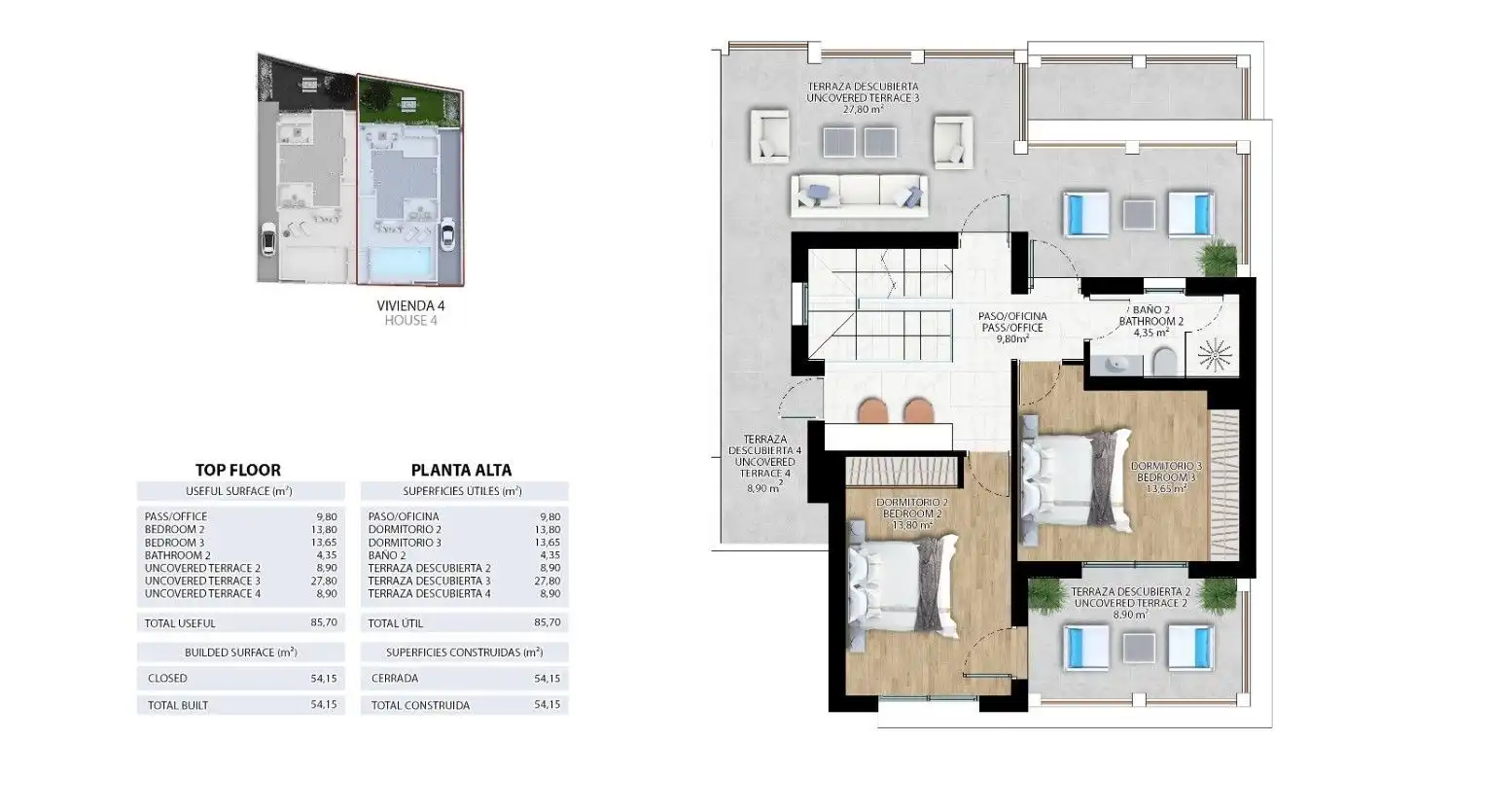 Houses for sale in L'Alfàs del Pi  with Air Conditioner, Heating and Private garden