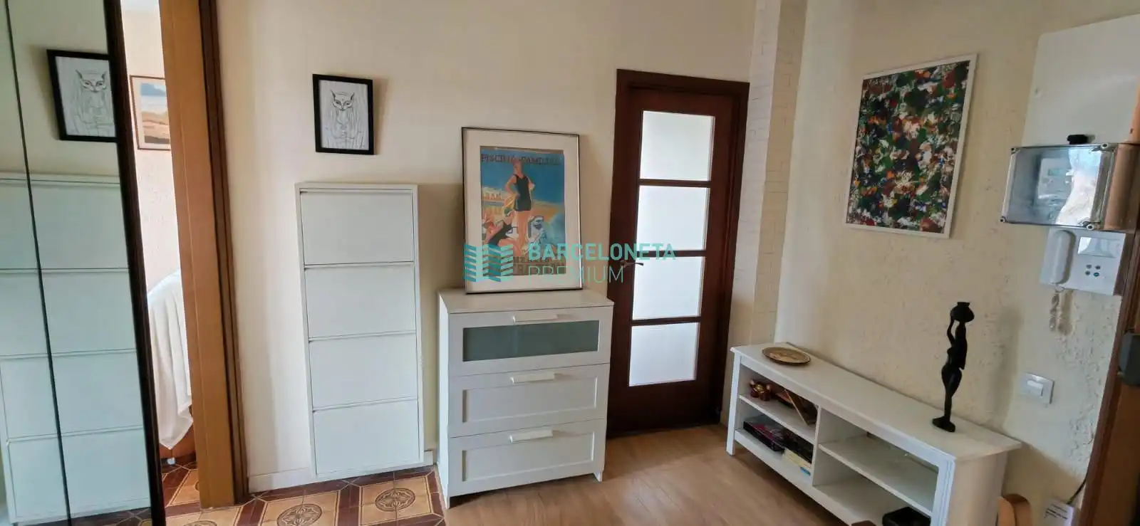 Schlafzimmer von Wohnung zur Miete in Barcelona mit Klimaanlage, Terrasse und Möbliert