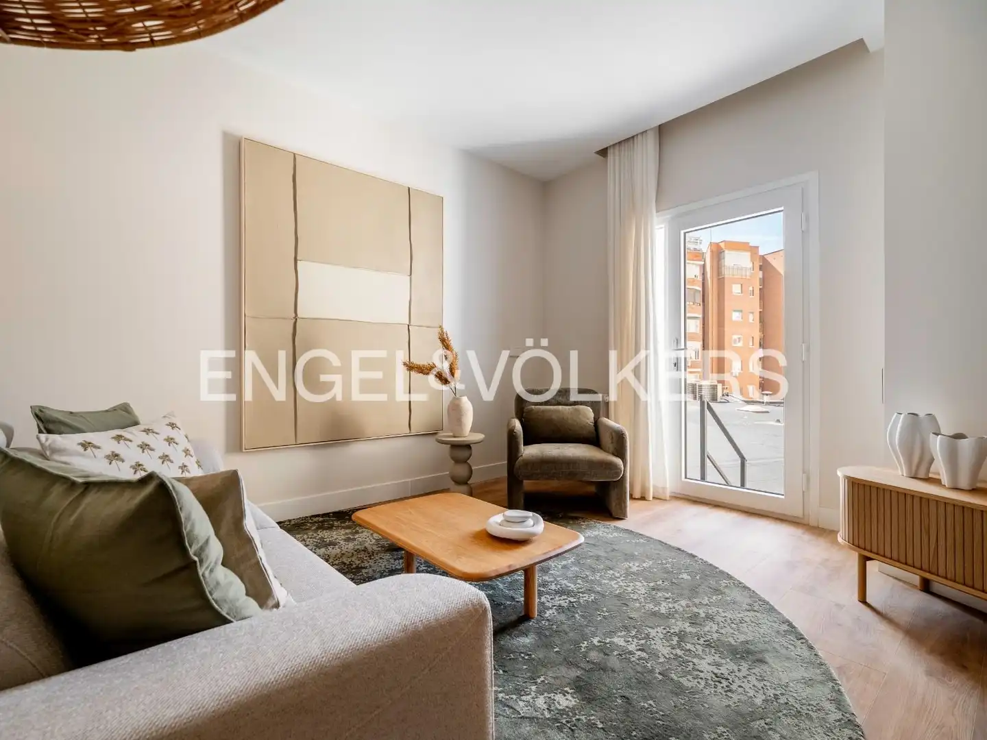 Wohnzimmer von Wohnung zur Miete in Madrid mit Klimaanlage, Heizung und Terrasse