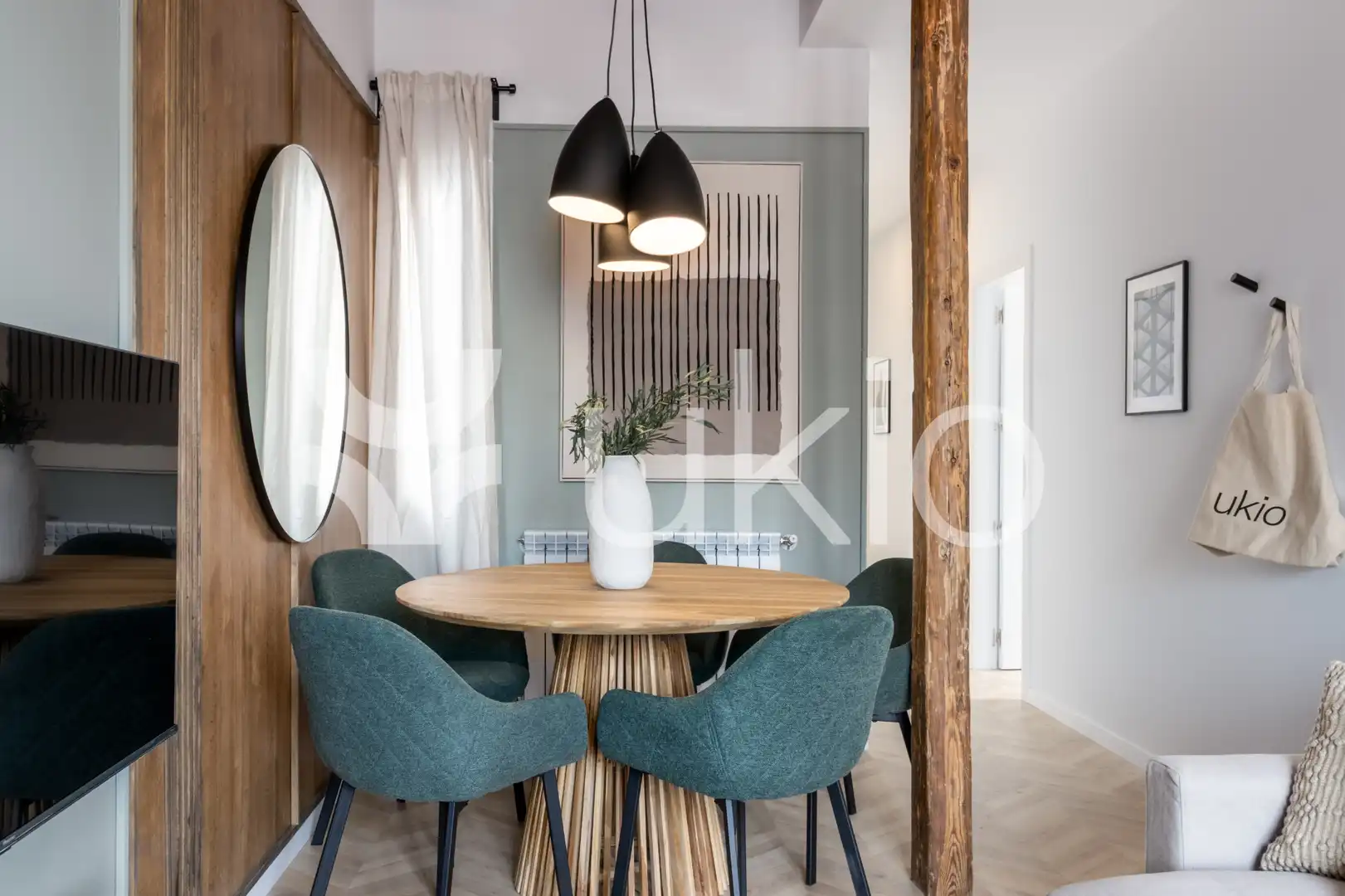Esszimmer von Wohnungen zur Miete in Madrid mit Klimaanlage, Heizung und Terrasse