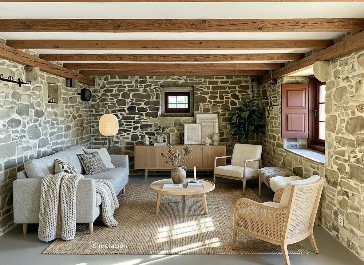 Sala de estar de Finca rústica en venta en Canet d'Adri con Calefacción y Jardín privado