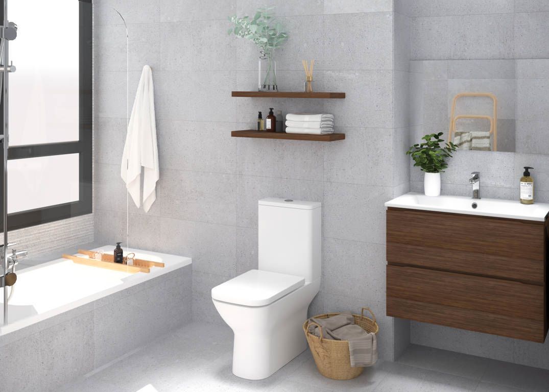 Bany de Casa o xalet en venda en Móstoles amb Calefacció, Jardí privat i Terrassa