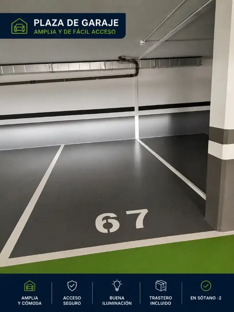 Parking of Flat for sale in  Logroño  with Air Conditioner, Swimming Pool and Balcony