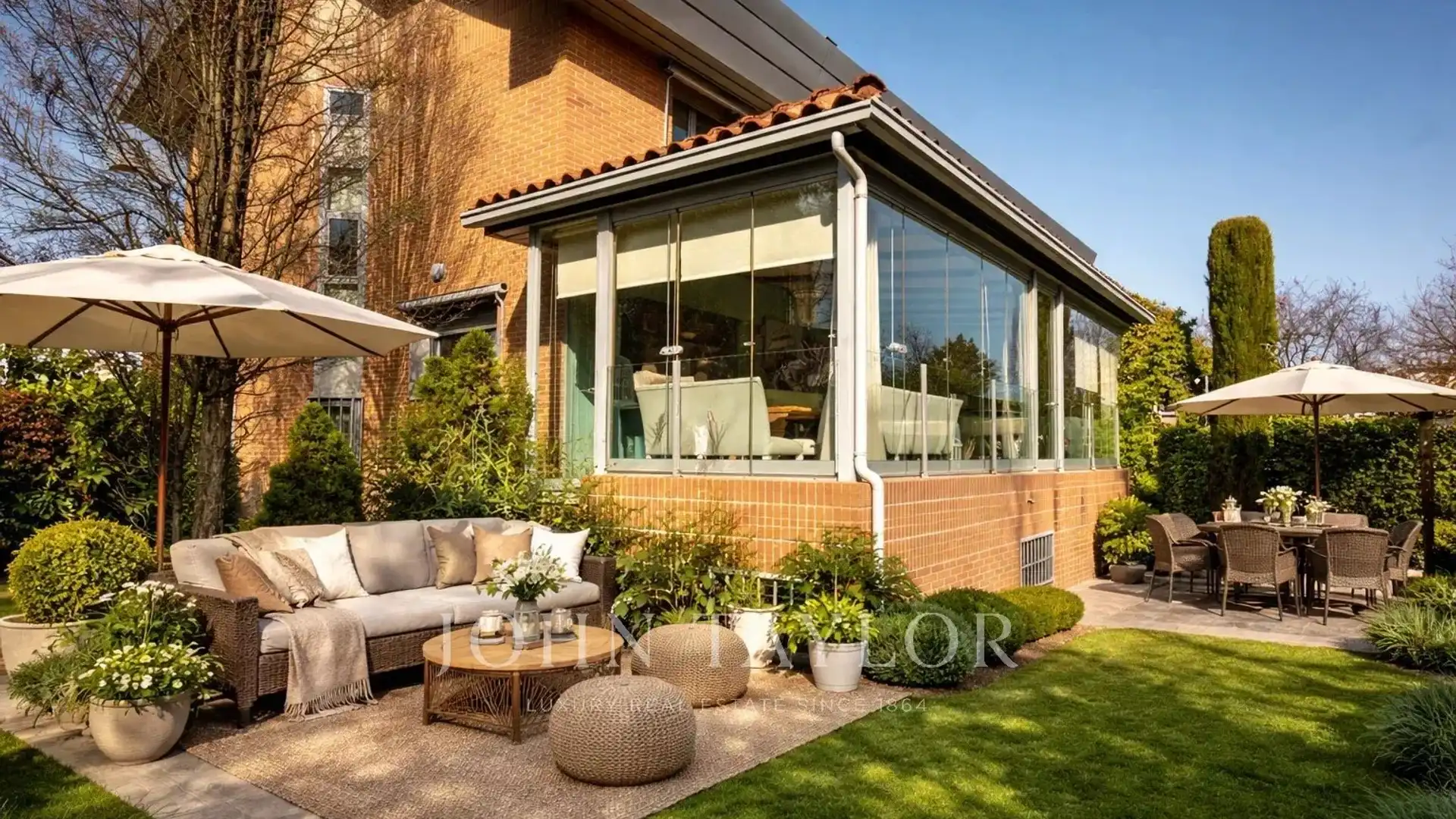 Terraza de Casa adosada en venta en Boadilla del Monte con Aire acondicionado, Calefacción y Jardín privado