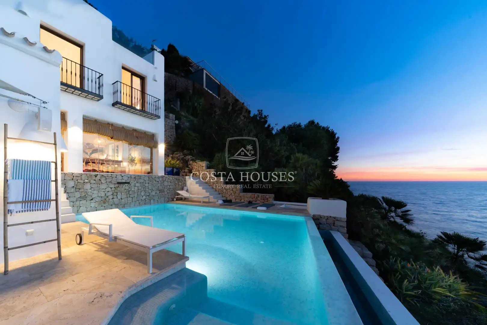 Exterior view of Houses for sale in Moraira  with Air Conditioner, Private garden and Terrace