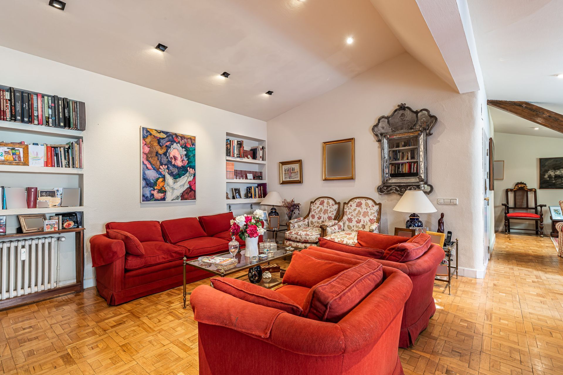 Living room of Attic for sale in  Madrid Capital  with Air Conditioner, Heating and Terrace