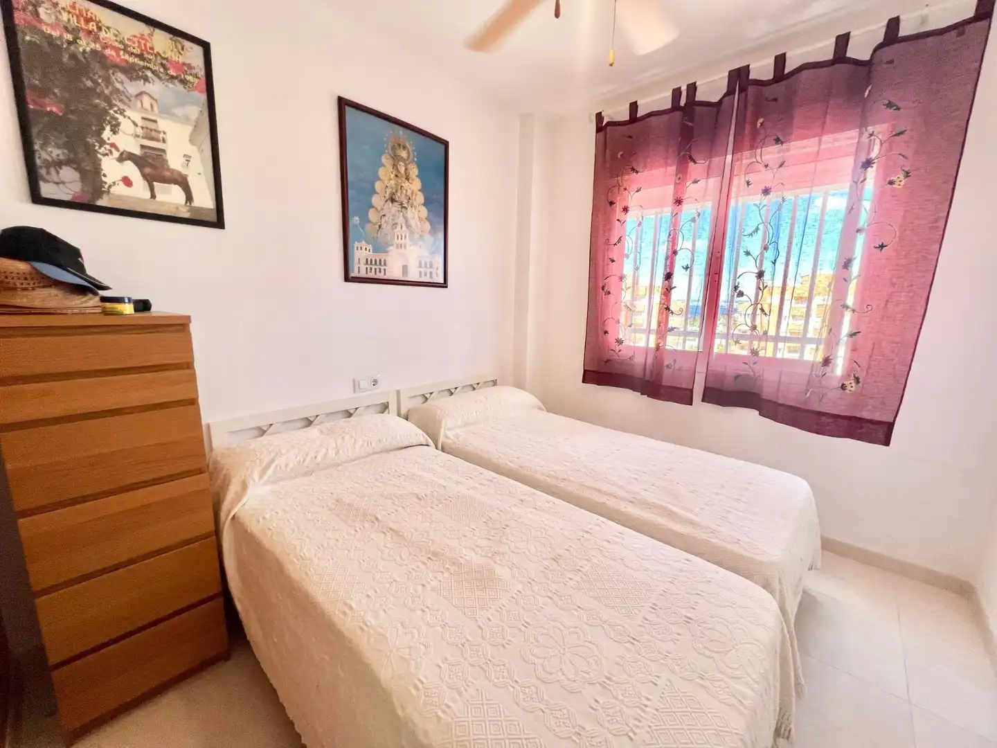 Schlafzimmer von Dachboden zur Miete in La Manga del Mar Menor mit Klimaanlage, Heizung und Terrasse