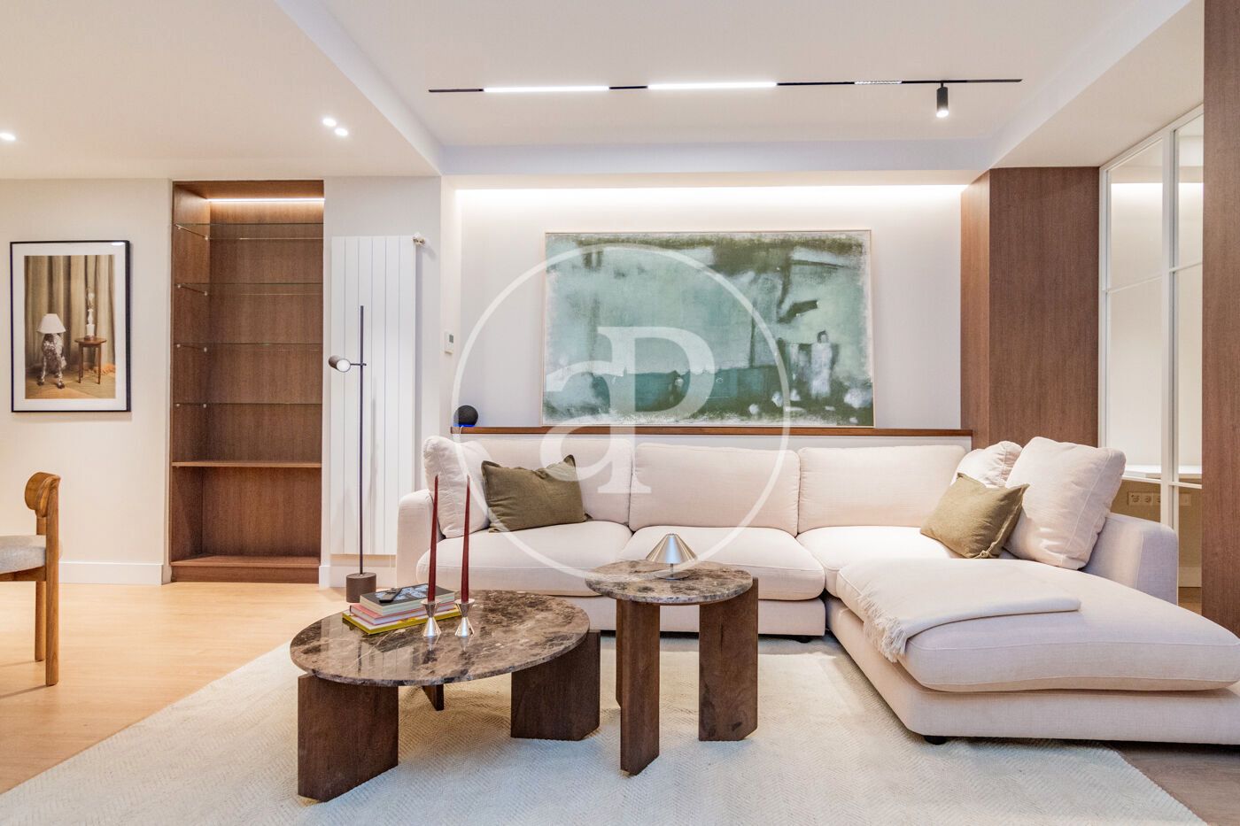 Living room of Flat to rent in  Madrid Capital  with Air Conditioner, Heating and Storage room