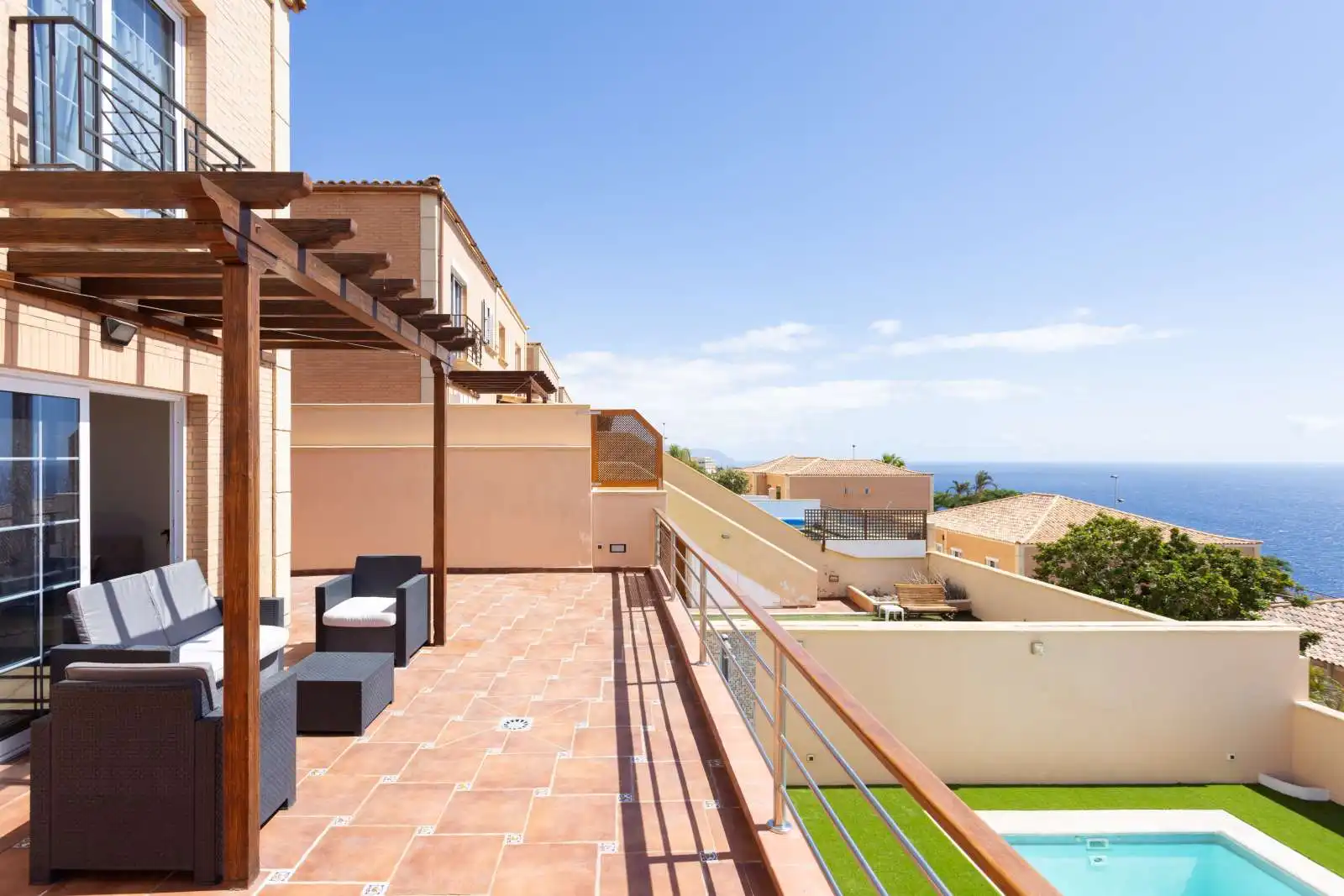 Terraza de Apartamento para compartir en El Rosario con Aire acondicionado, Terraza y Amueblado