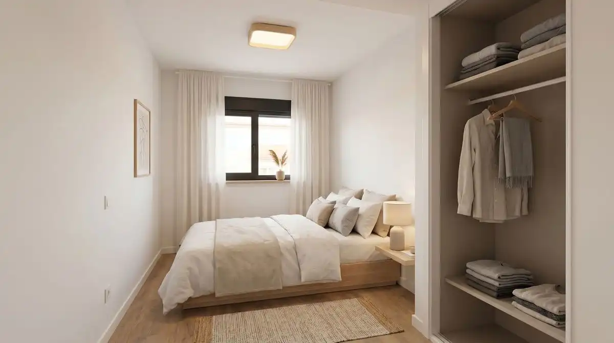 Dormitori de Apartament en venda en Estepona amb Aire condicionat, Terrassa i Piscina