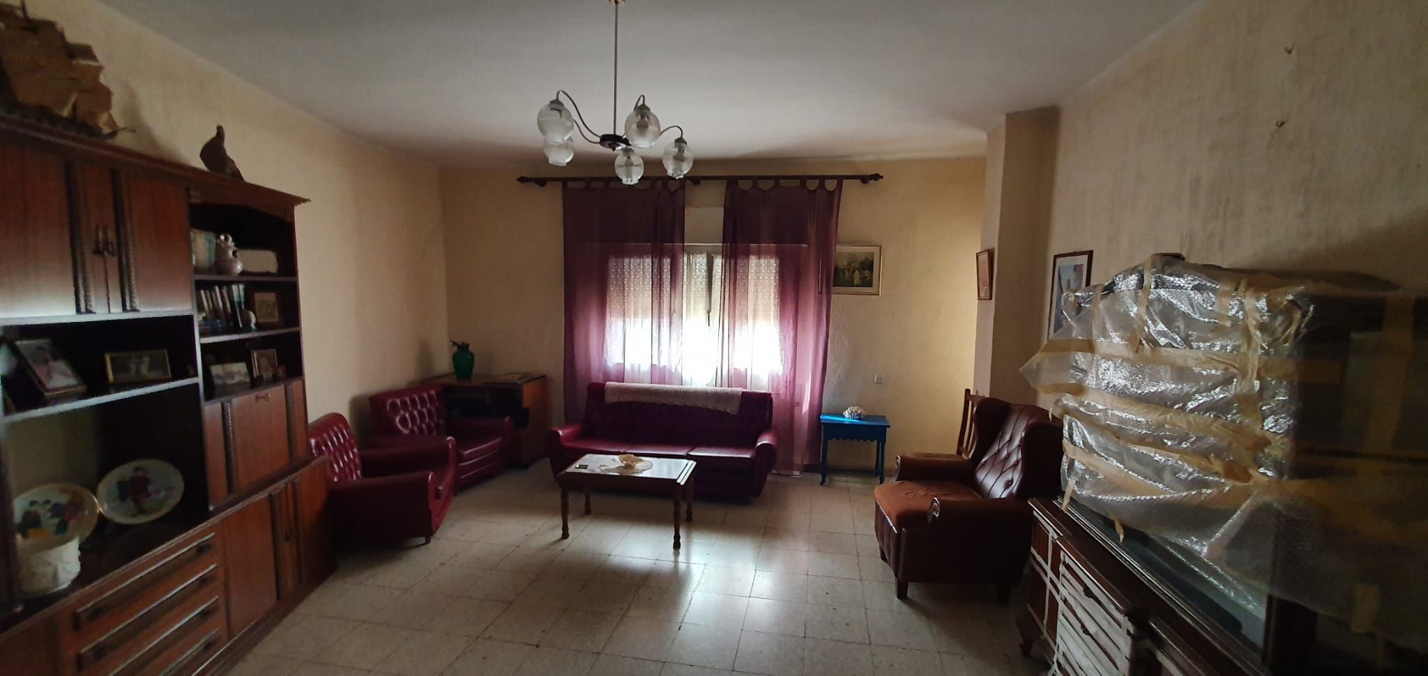 Living room of Flat for sale in Membrilla  with Heating, Terrace and Furnished
