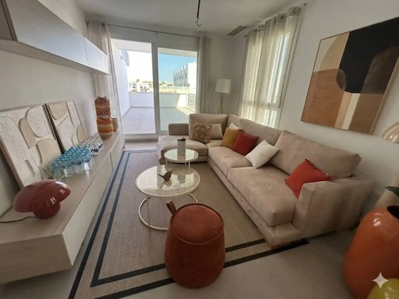 Sala d'estar de Àtic en venda en Roquetas de Mar amb Aire condicionat, Terrassa i Piscina comunitària