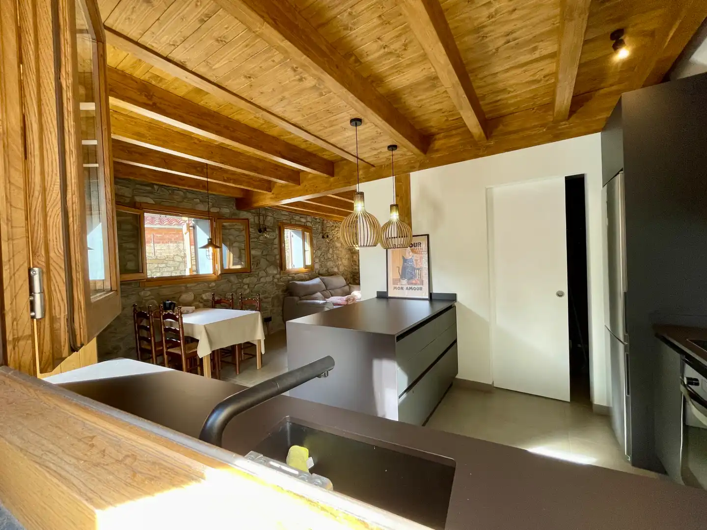 Cocina de Finca rústica en venta en Setcases con Calefacción, Parquet y Trastero