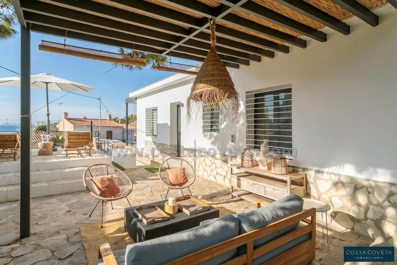 Terrassa de Casa o xalet en venda en El Campello amb Aire condicionat, Jardí privat i Terrassa