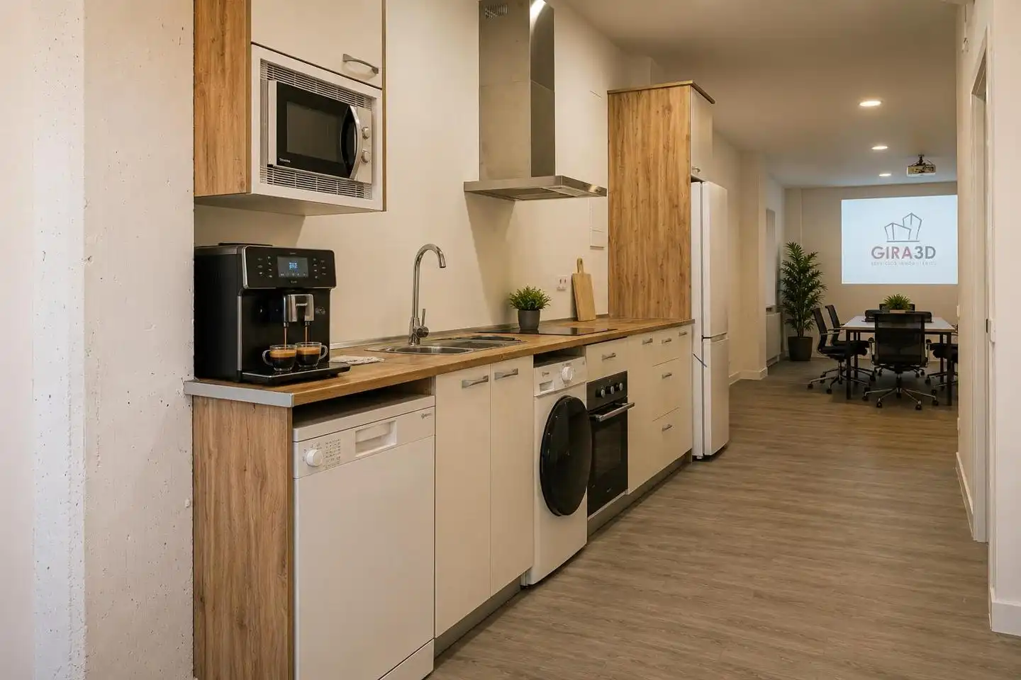 Cuina de Loft de lloguer en Collado Villalba amb Aire condicionat