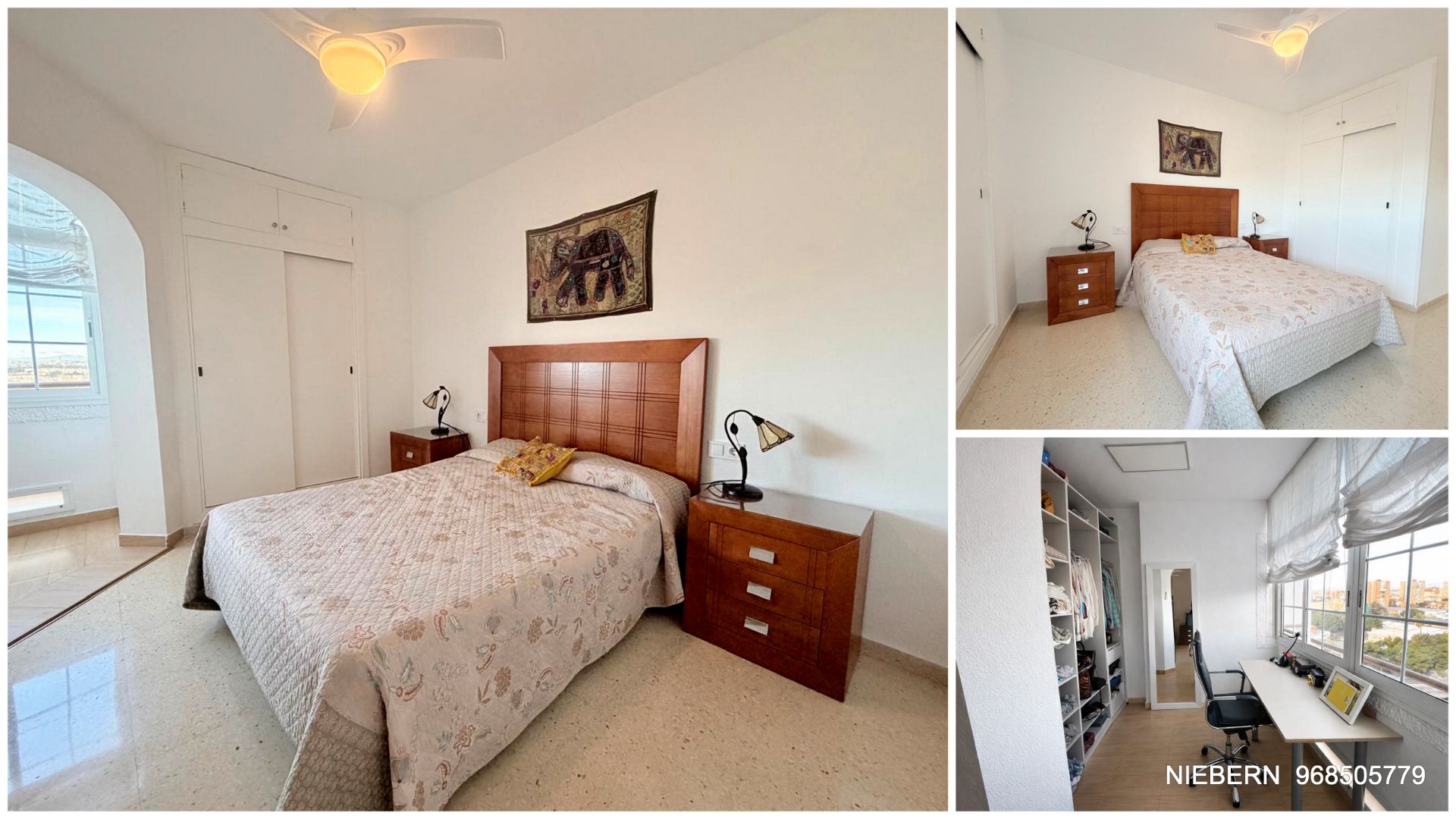 Dormitori de Pis en venda en Cartagena amb Aire condicionat, Moblat i Alarma