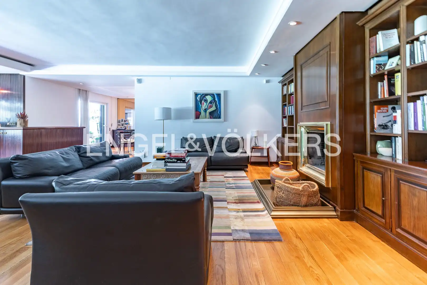 Sala d'estar de Casa o xalet de lloguer en Sant Cugat del Vallès amb Calefacció