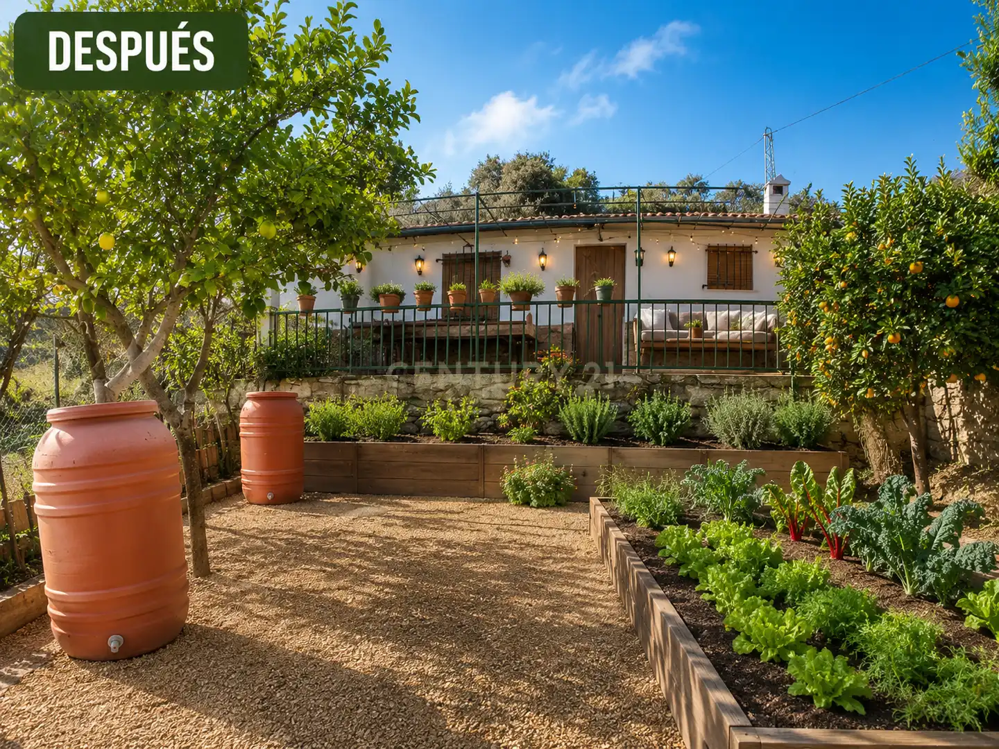 Jardí de Casa o xalet en venda en Riogordo amb Moblat i Rentadora