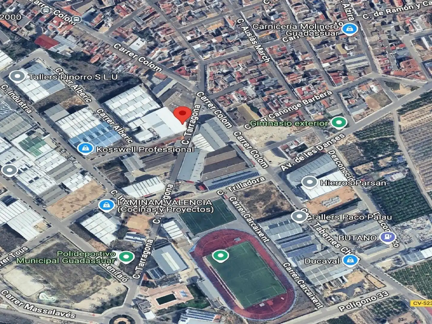 Vista exterior de Nave industrial en venta en Guadassuar