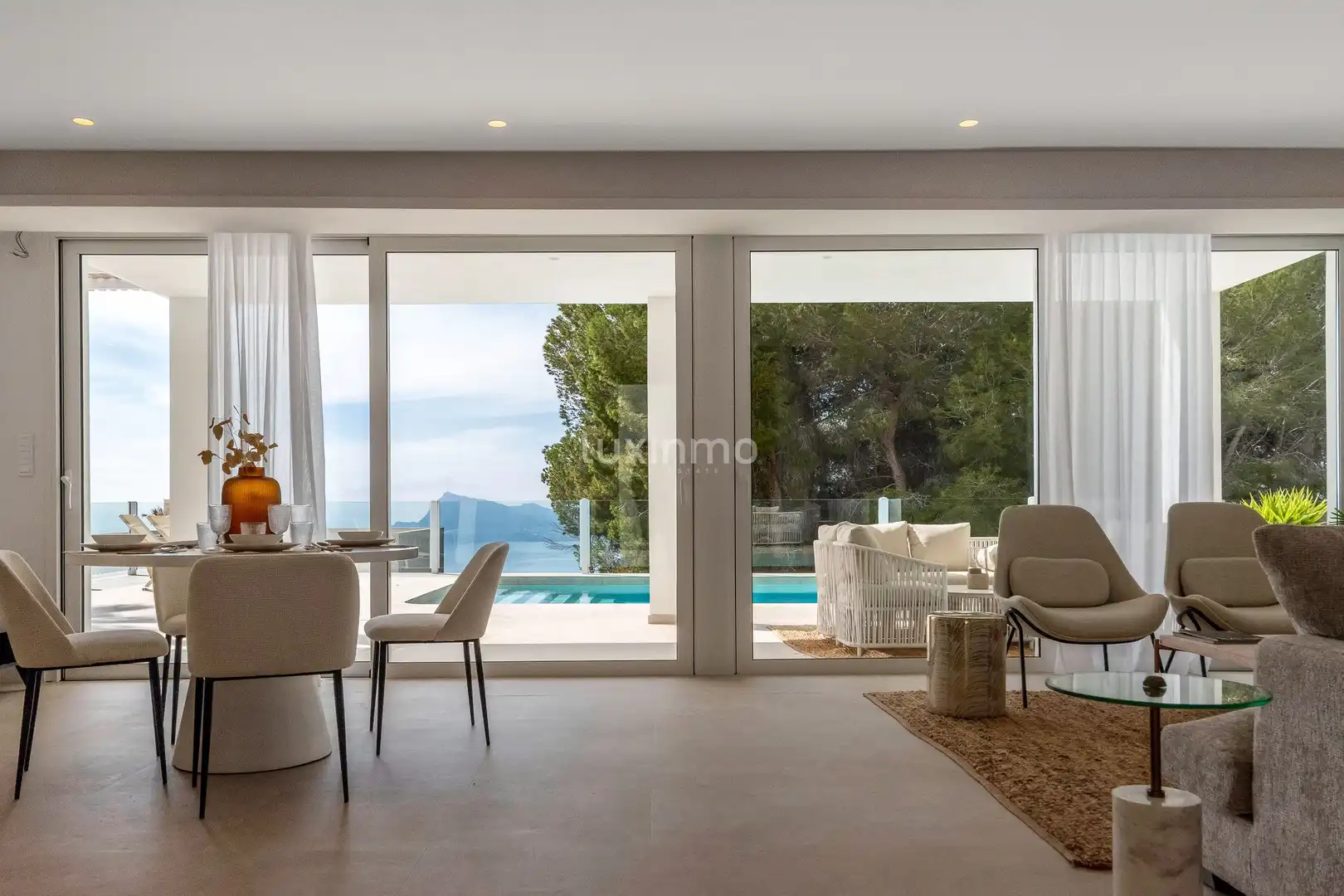 Sala de estar de Casa o chalet en venta en Altea con Aire acondicionado, Terraza y Piscina