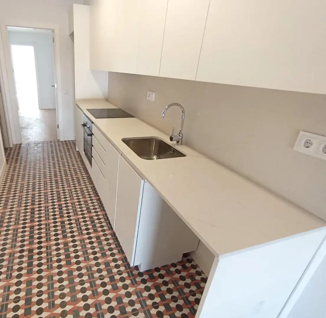 Cuina de Pis de lloguer en Mataró amb Aire condicionat, Parquet i Terrassa