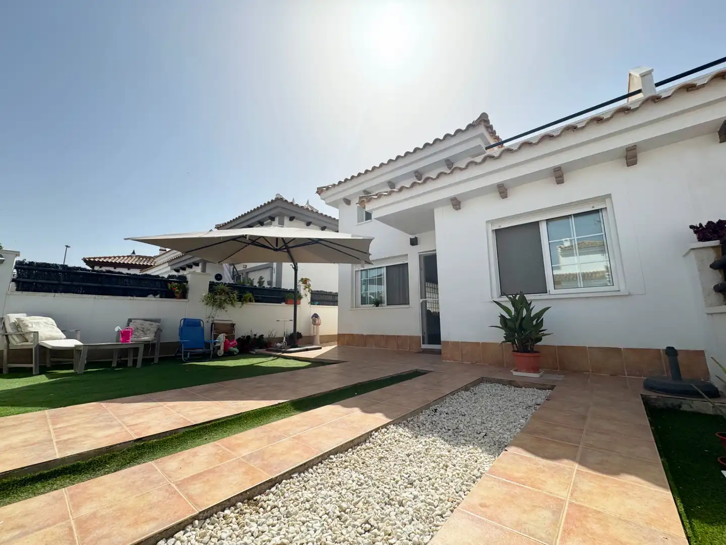 Vista exterior de Casa adosada en venta en Murcia con Aire acondicionado, Jardín privado y Terraza