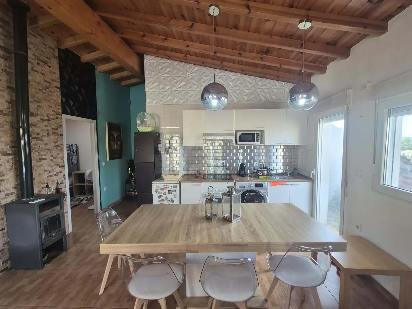 Kitchen of Country homes for sale in Bermellar  with Heating, Terrace and Swimming Pool