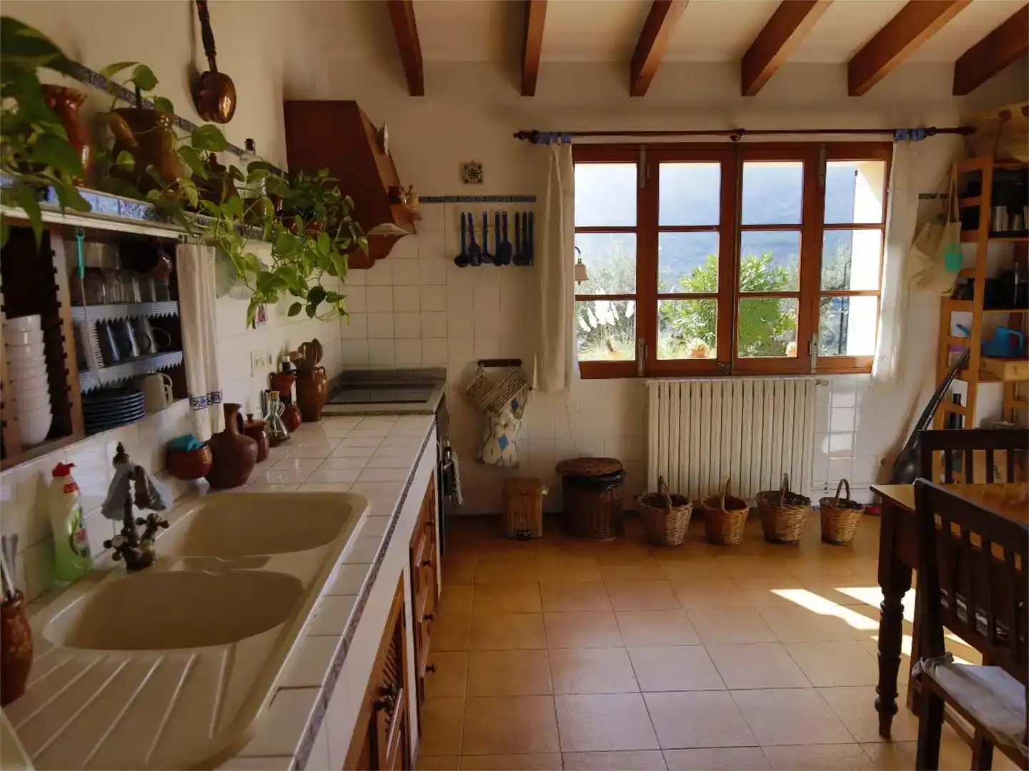 Cocina de Finca rústica en venta en Sóller con Aire acondicionado y Piscina