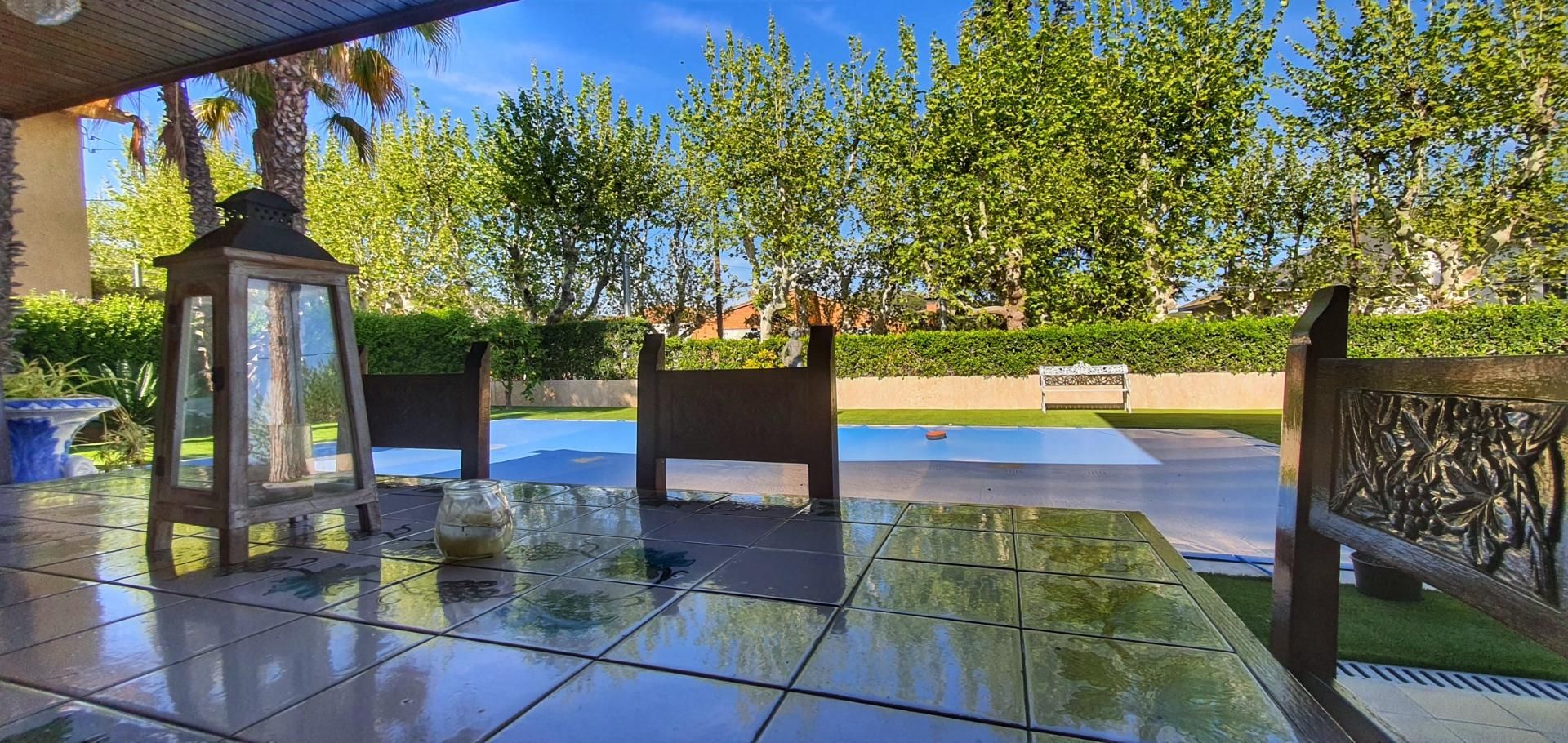 Terraza de Casa o chalet en venta en Tiana con Jardín privado, Terraza y Piscina