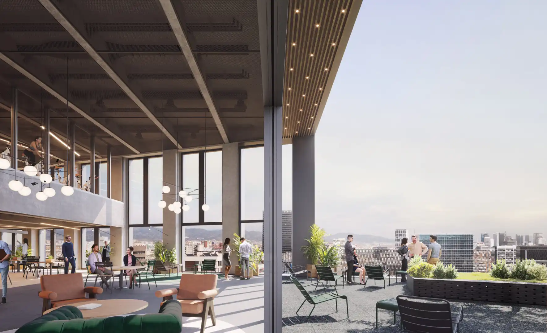 Terraza de Oficina de alquiler en Barcelona con Aire acondicionado y Terraza