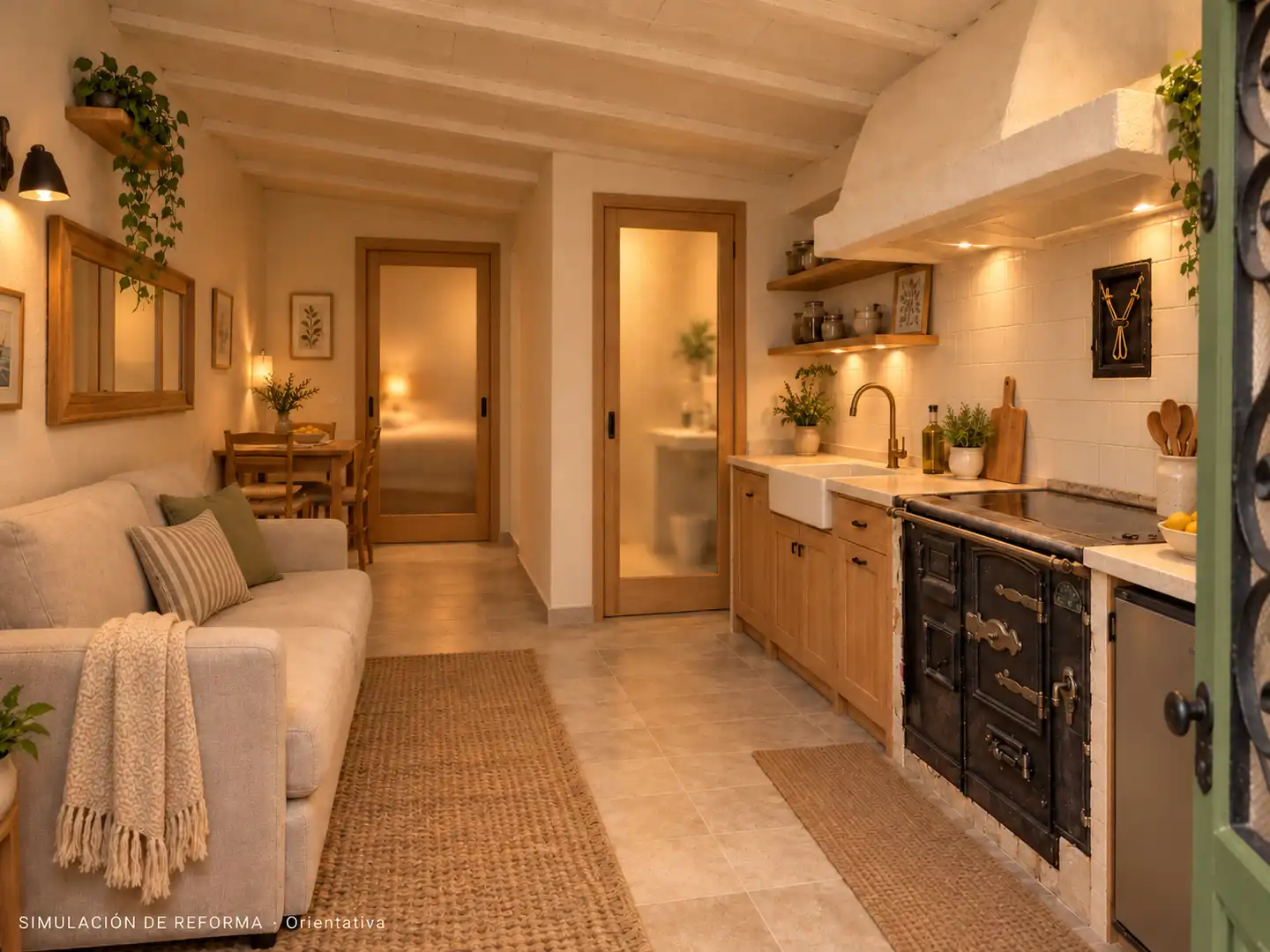 Cocina de Finca rústica en venta en Baiona con Jardín privado