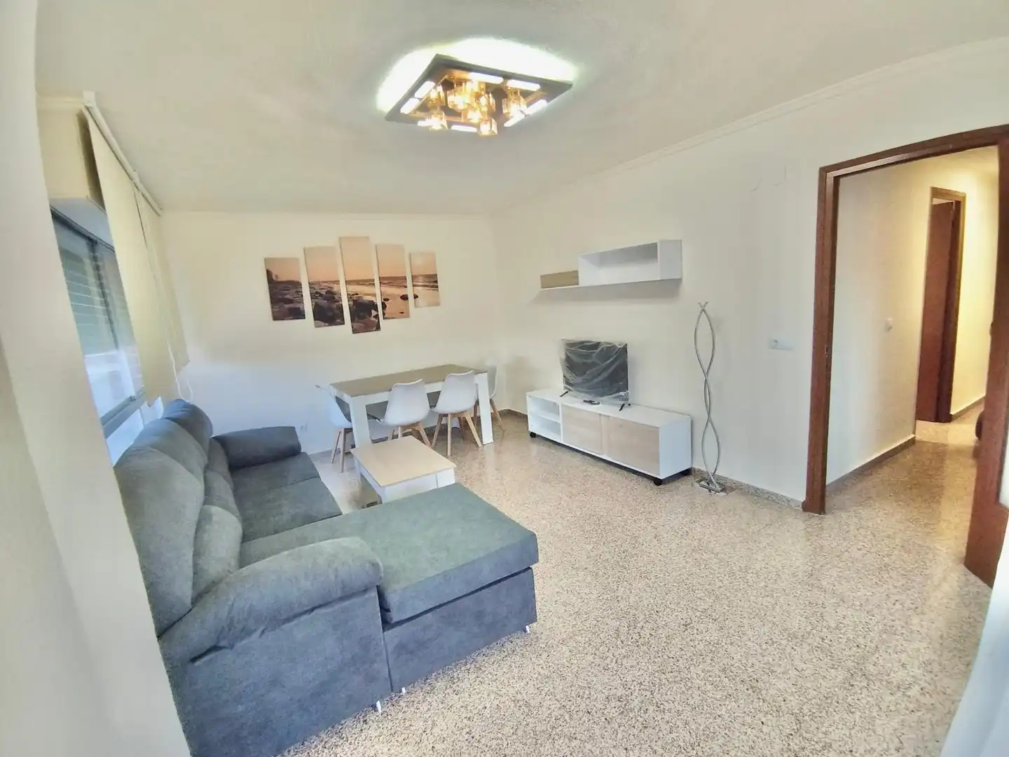 Sala de estar de Apartamento de alquiler en Almoradí con Amueblado, Microondas y TV