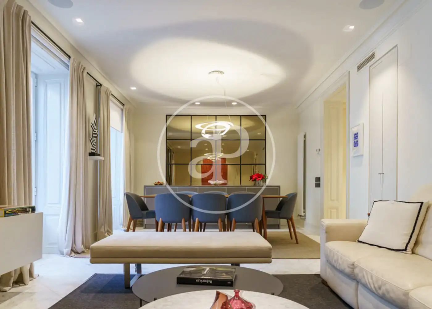Wohnzimmer von Wohnung zur Miete in Barrio de Salamanca