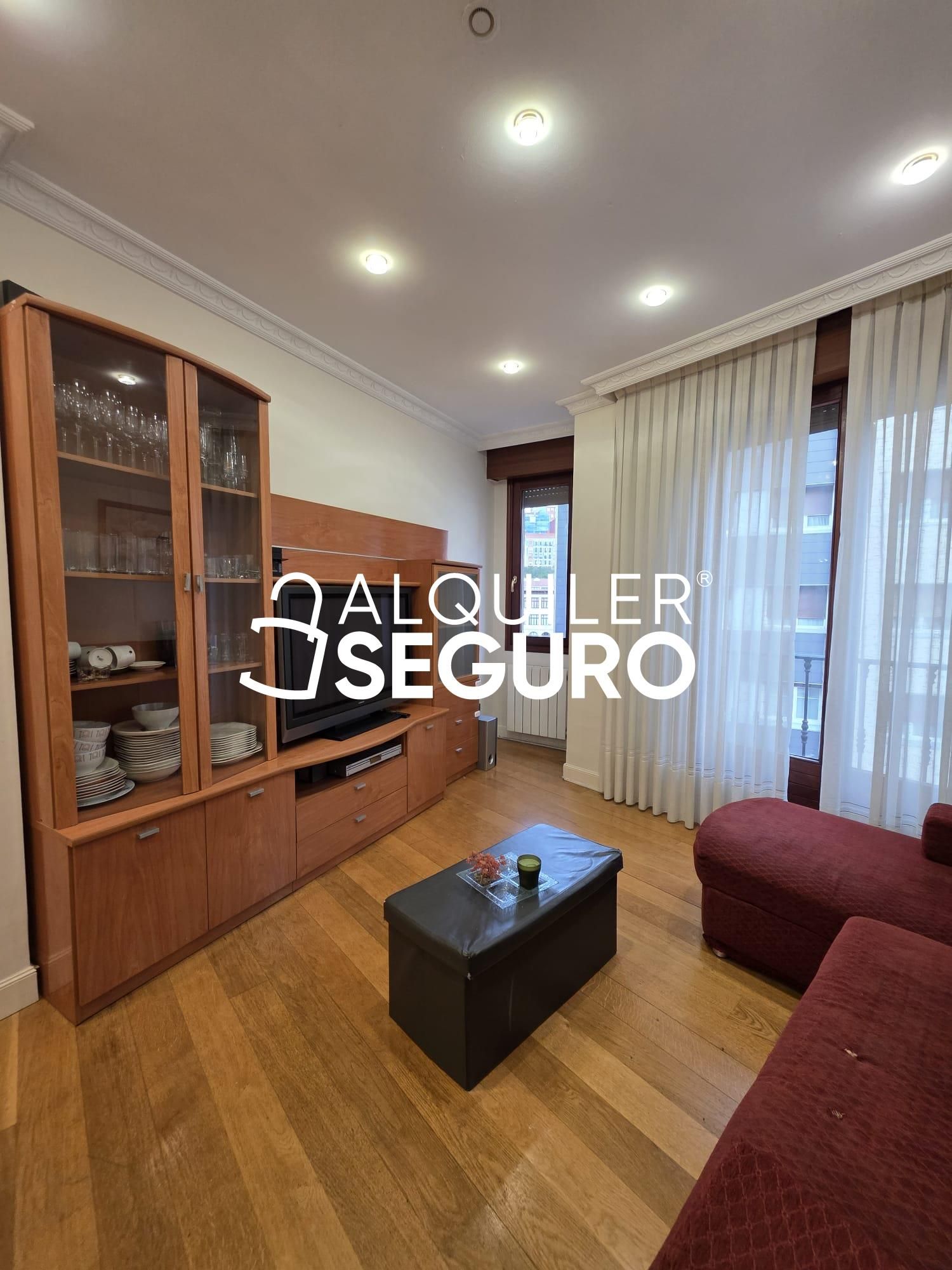 Sala d'estar de Pis de lloguer en Bilbao  amb Calefacció i Moblat