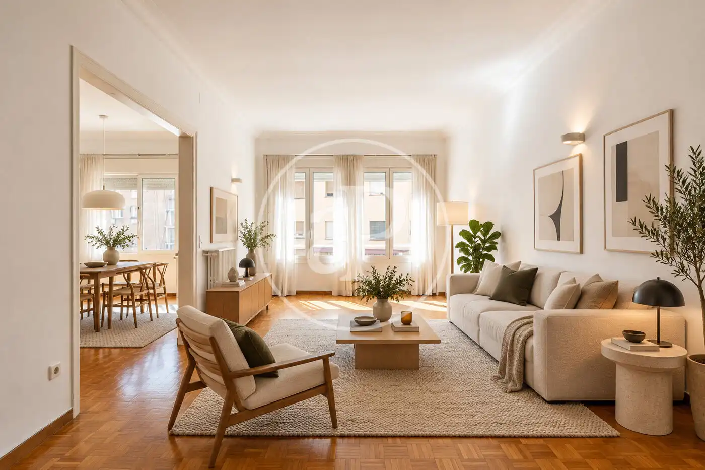 Sala de estar de Piso en venta en Sarrià - Sant Gervasi