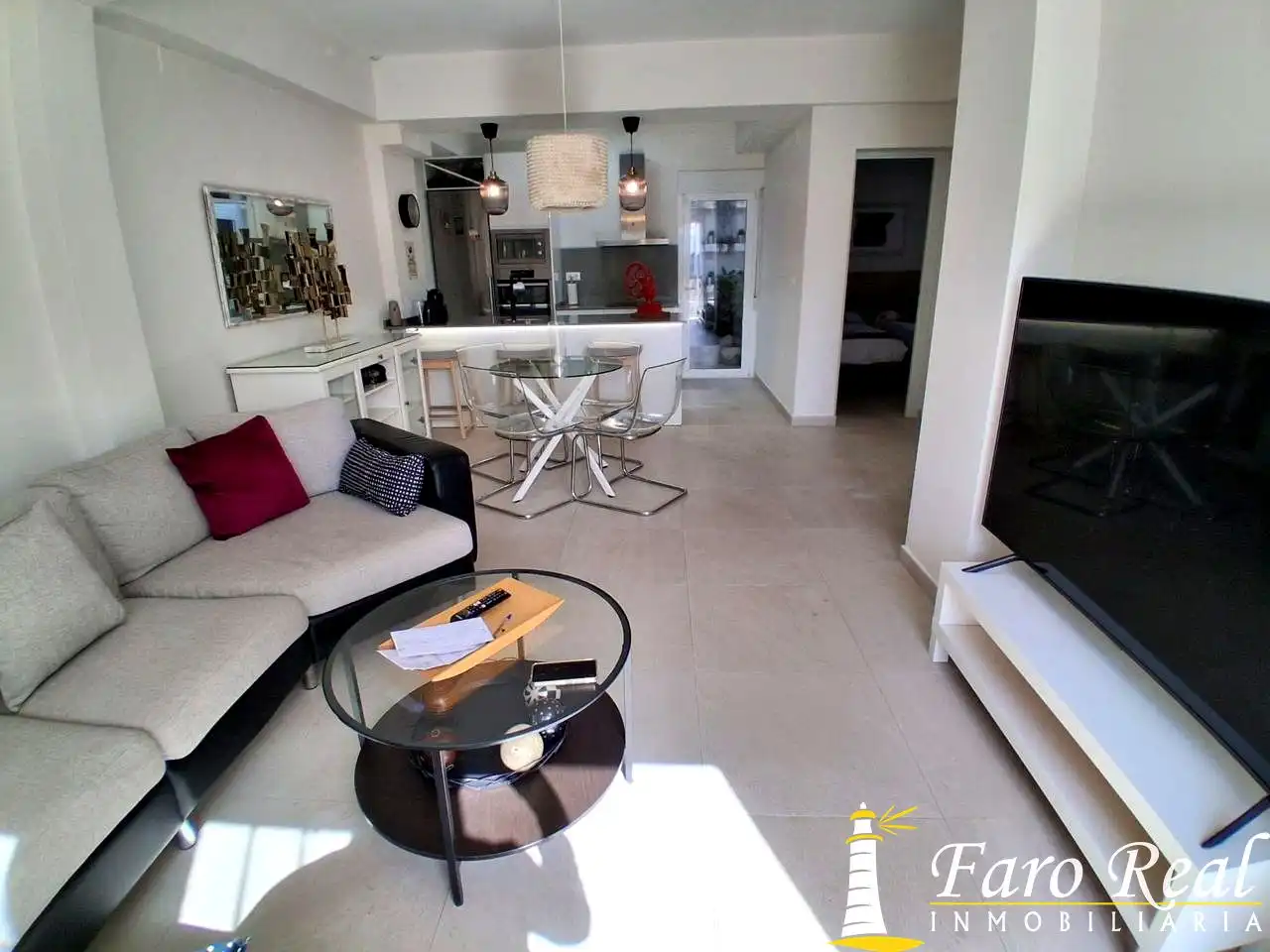 Sala de estar de Apartamento de alquiler en Sanlúcar de Barrameda con Aire acondicionado y Amueblado