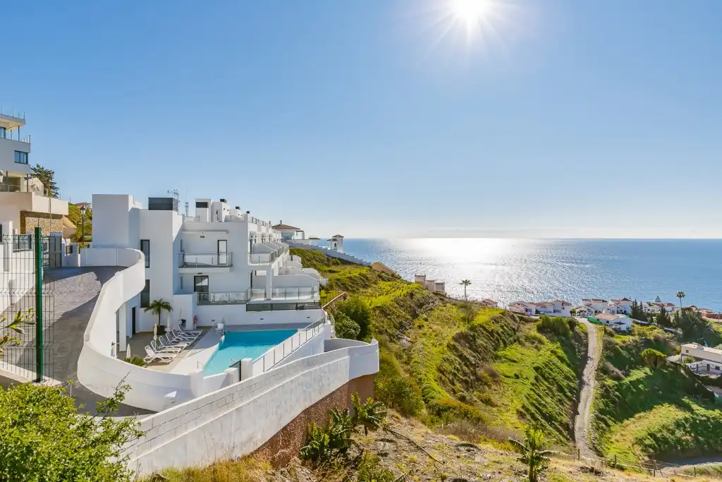 Exterior view of Duplexes for sale in Nerja  with Air Conditioner, Heating and Terrace