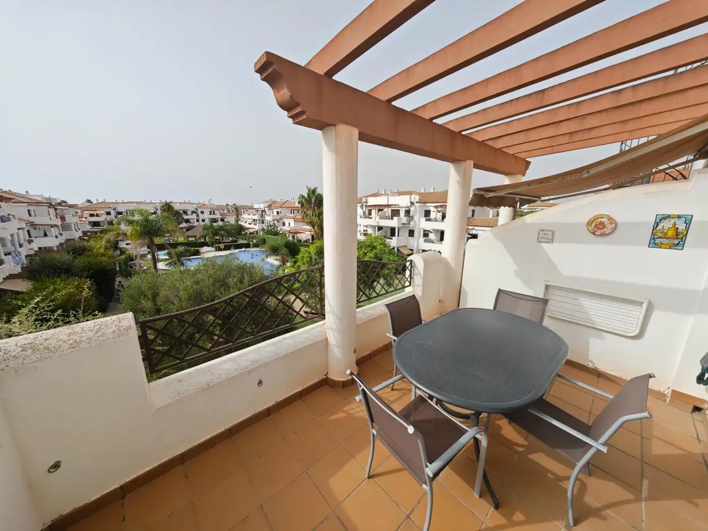 Terraza de Apartamento en venta en Chiclana de la Frontera con Jardín privado, Terraza y Amueblado