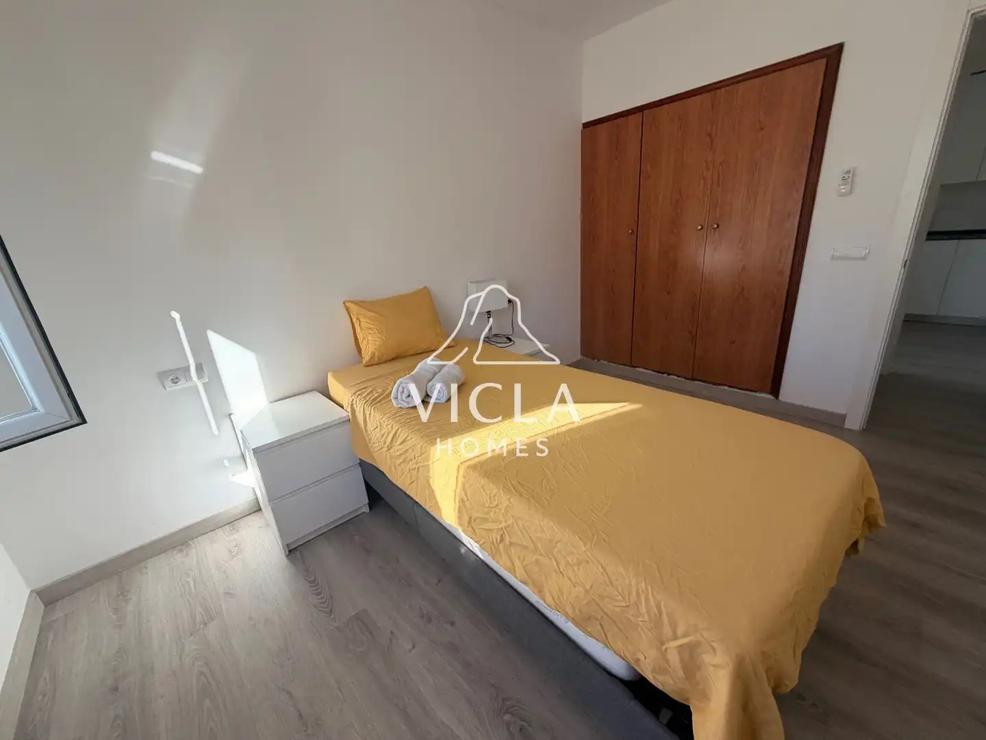Bedroom of Flat for rent in Santa Eulària des Riu  with Air Conditioner, Heating and Parquet flooring