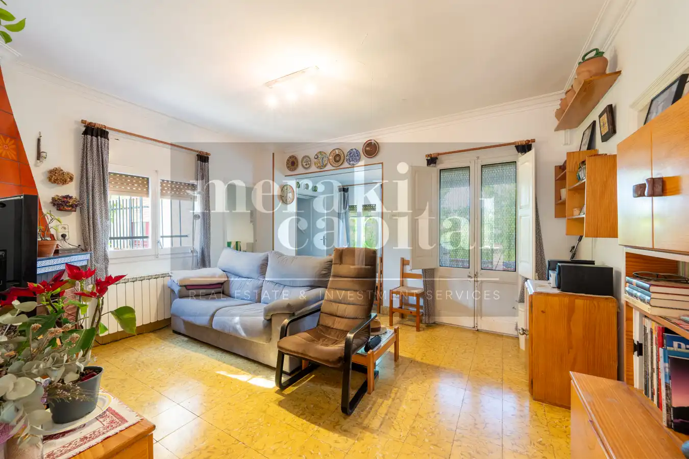 Sala de estar de Casa o chalet en venta en Sant Cugat del Vallès con Calefacción, Jardín privado y Terraza